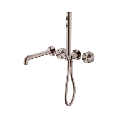 Nero Opal Progressive Shower System Separate Plate With Spout 230mm, Brushed Bronze
