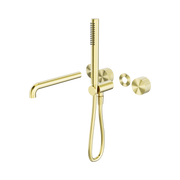 Nero Opal Progressive Shower System Separate Plate With Spout 230mm Trim Kits Only, Brushed Gold