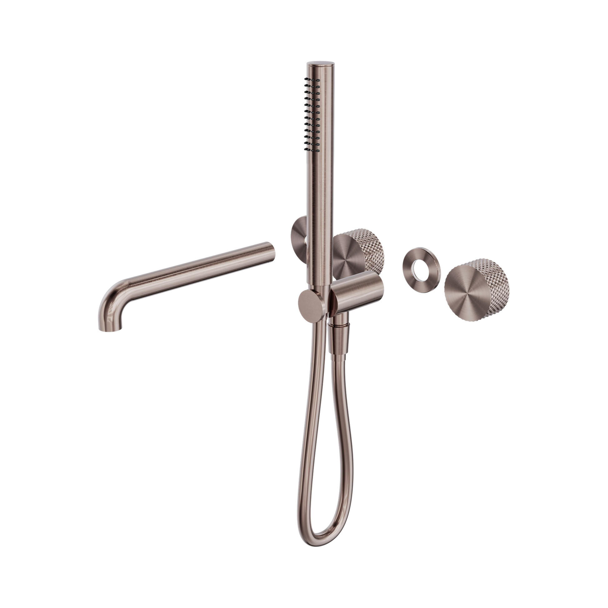 Nero Opal Progressive Shower System Separate Plate With Spout 230mm Trim Kits Only, Brushed Bronze