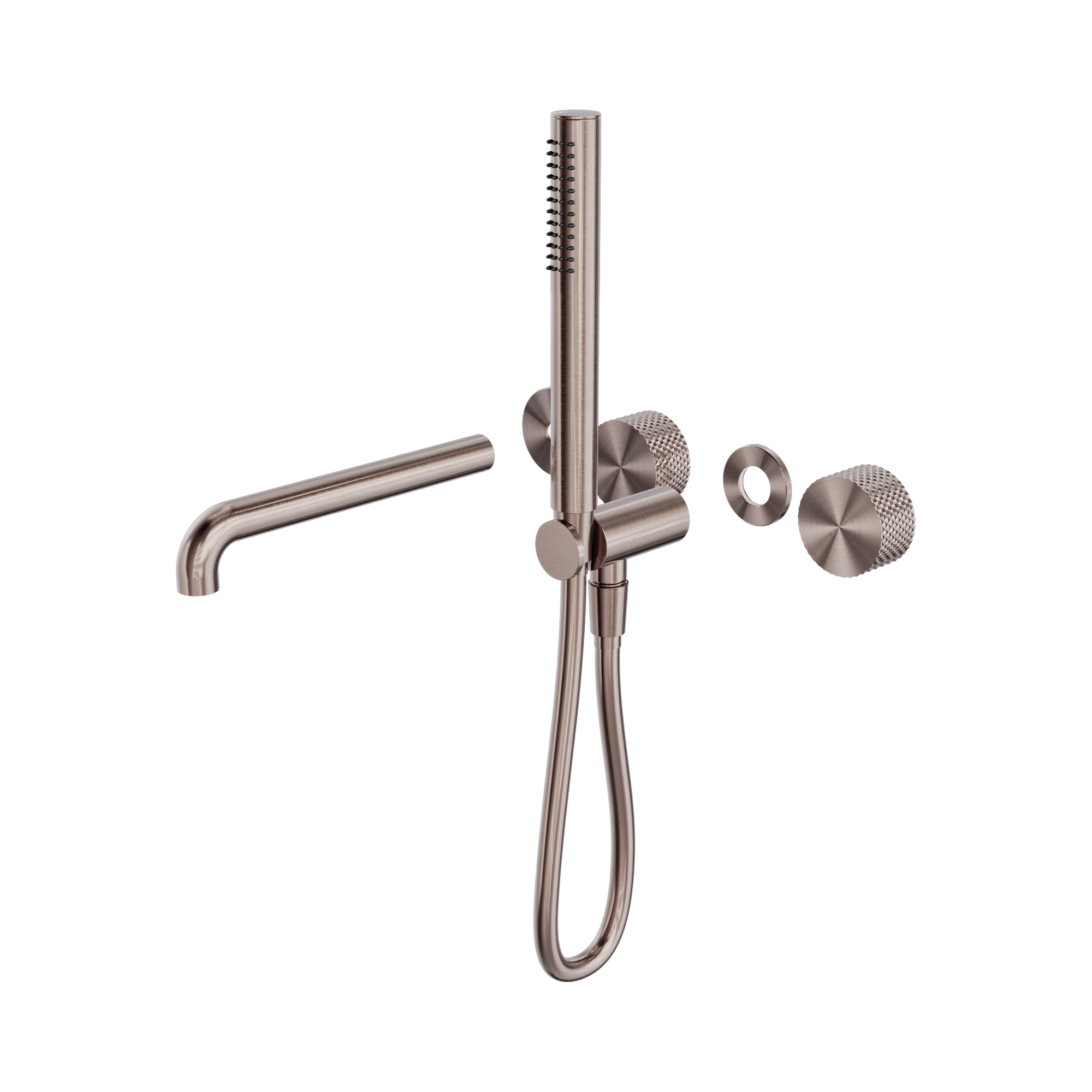 Nero Opal Progressive Shower System Separate Plate With Spout 230mm Trim Kits Only, Brushed Bronze