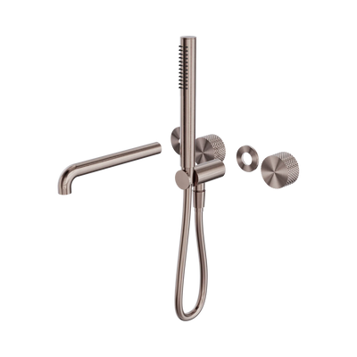 Nero Opal Progressive Shower System Separate Plate With Spout 230mm Trim Kits Only, Brushed Bronze