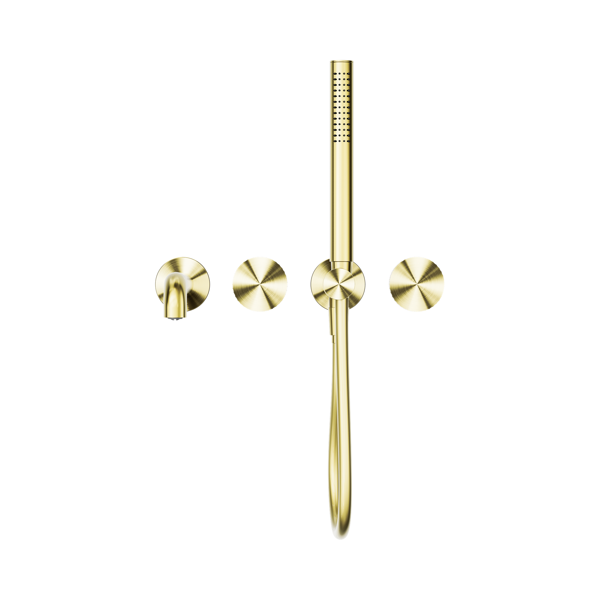 Nero Opal Progressive Shower System Separate Plate With Spout 250mm, Brushed Gold