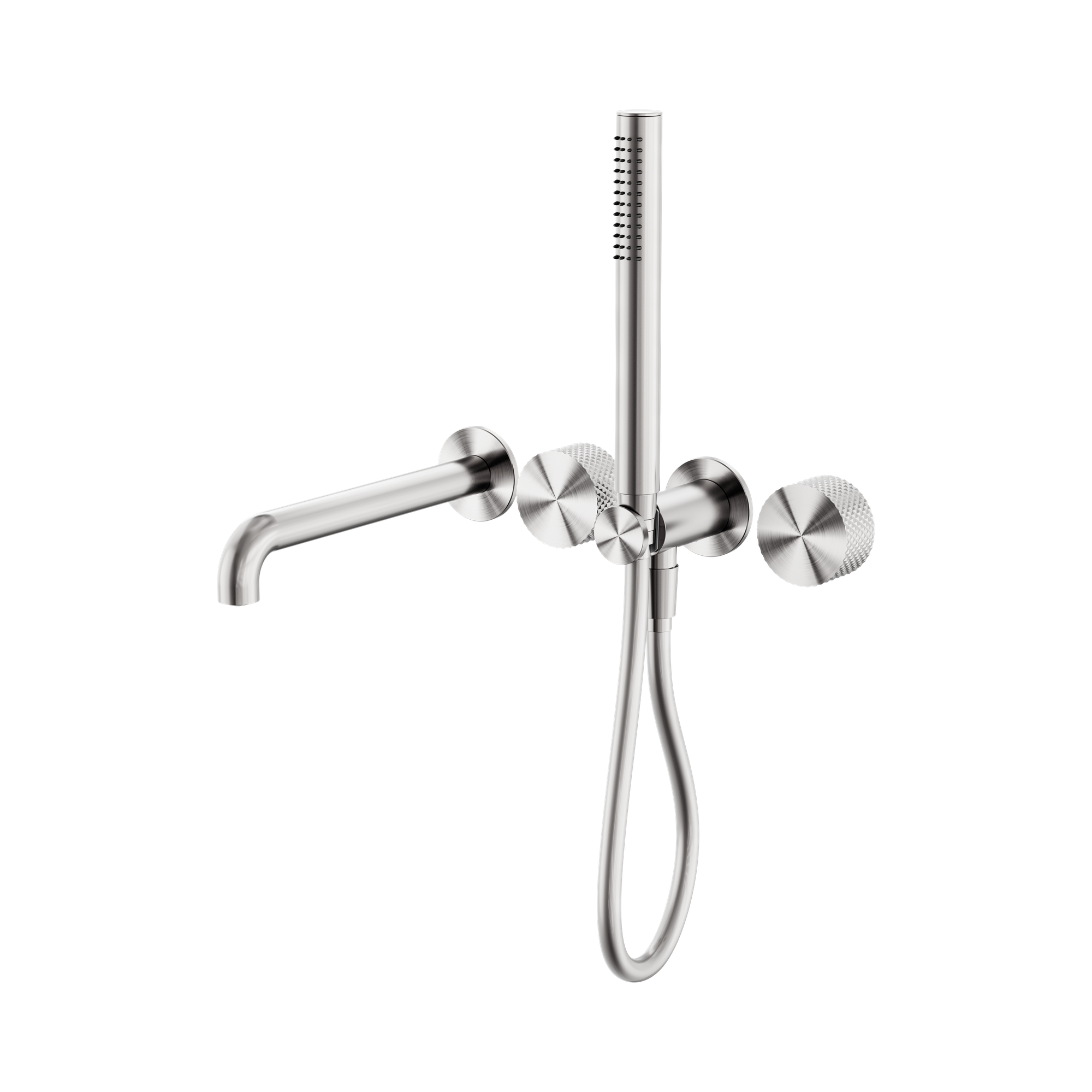 Nero Opal Progressive Shower System Separate Plate With Spout 250mm, Brushed Nickel