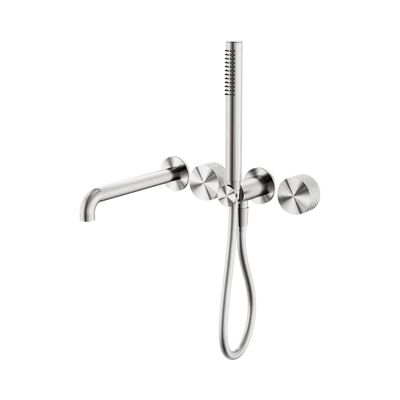 Nero Opal Progressive Shower System Separate Plate With Spout 250mm, Brushed Nickel