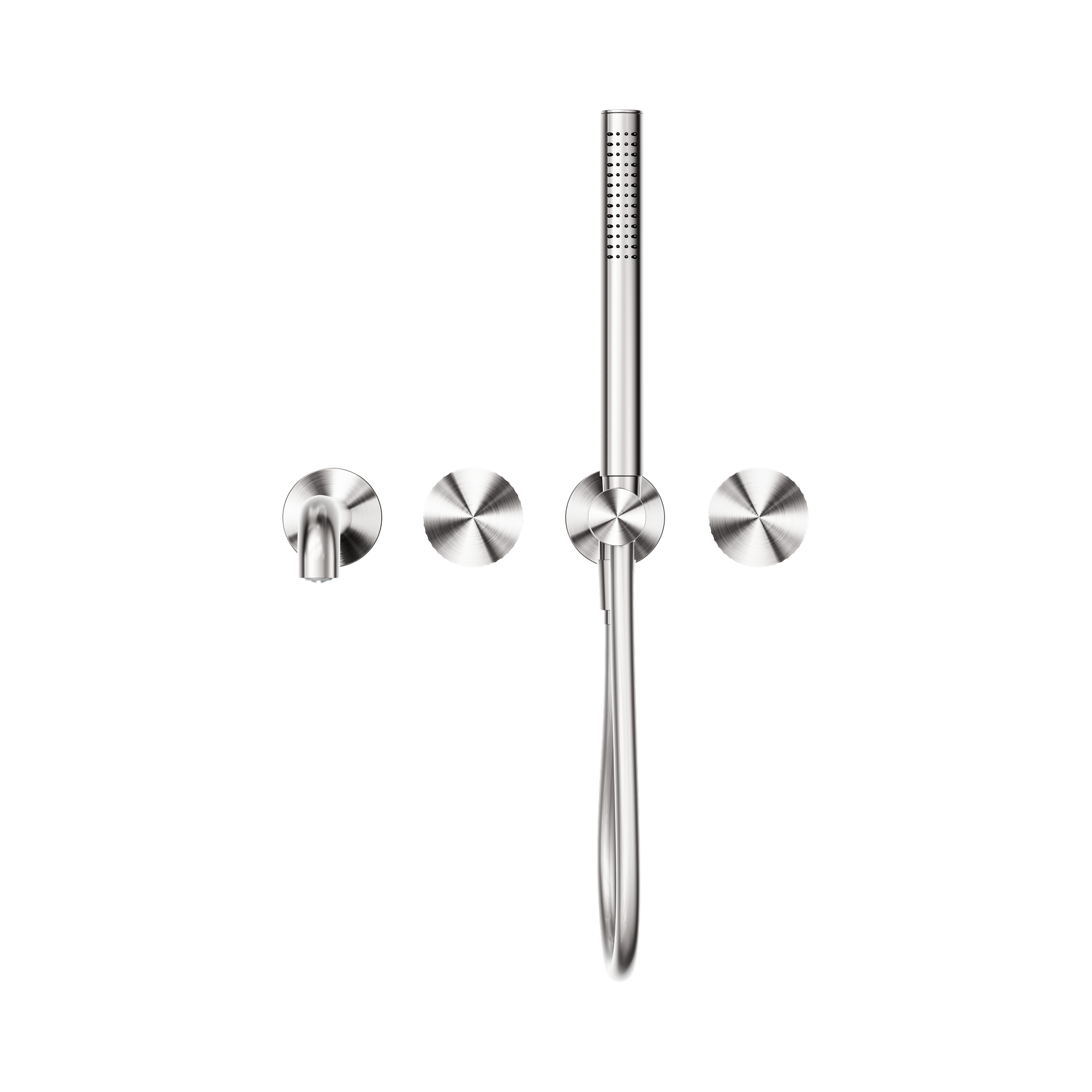 Nero Opal Progressive Shower System Separate Plate With Spout 250mm, Brushed Nickel