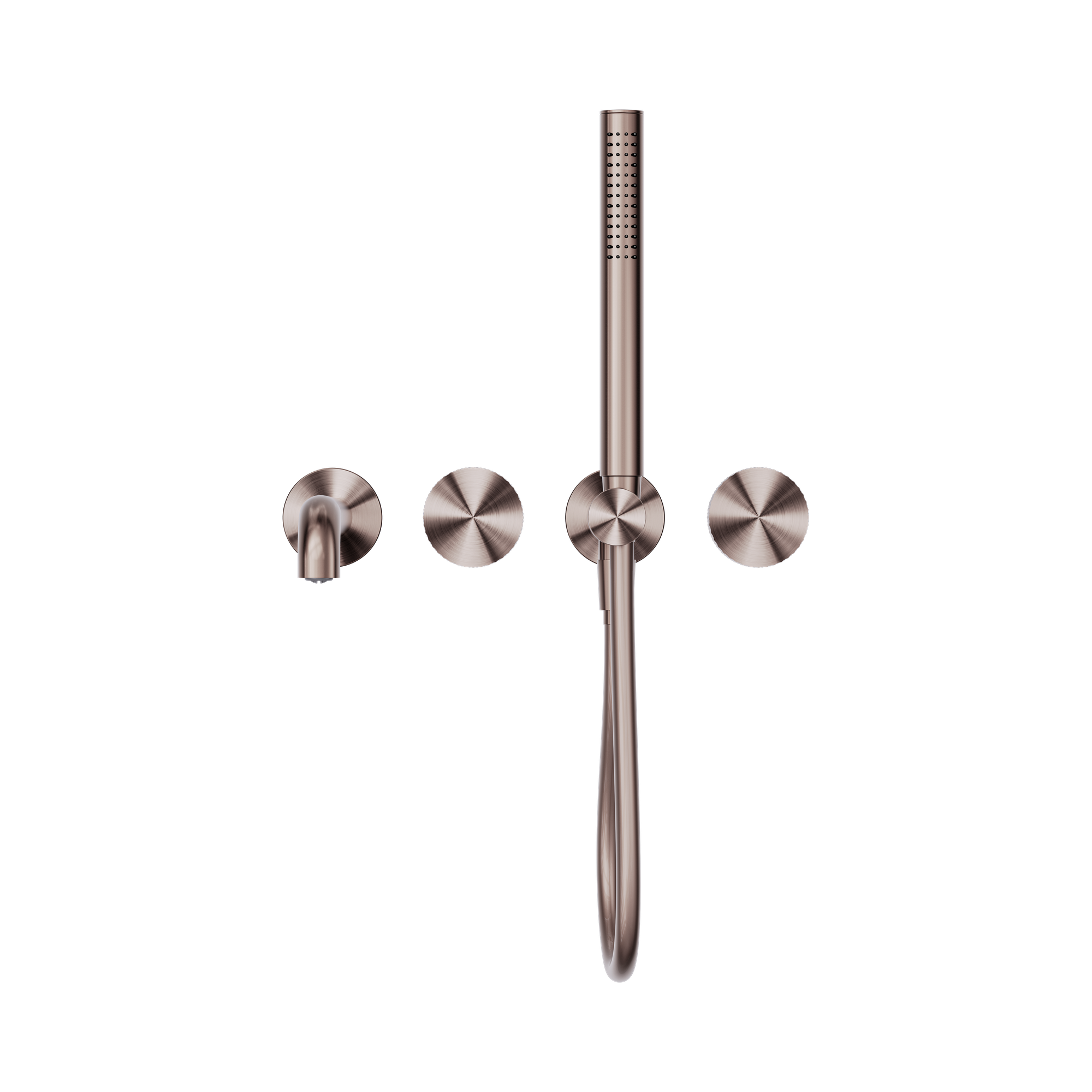 Nero Opal Progressive Shower System Separate Plate With Spout 250mm, Brushed Bronze