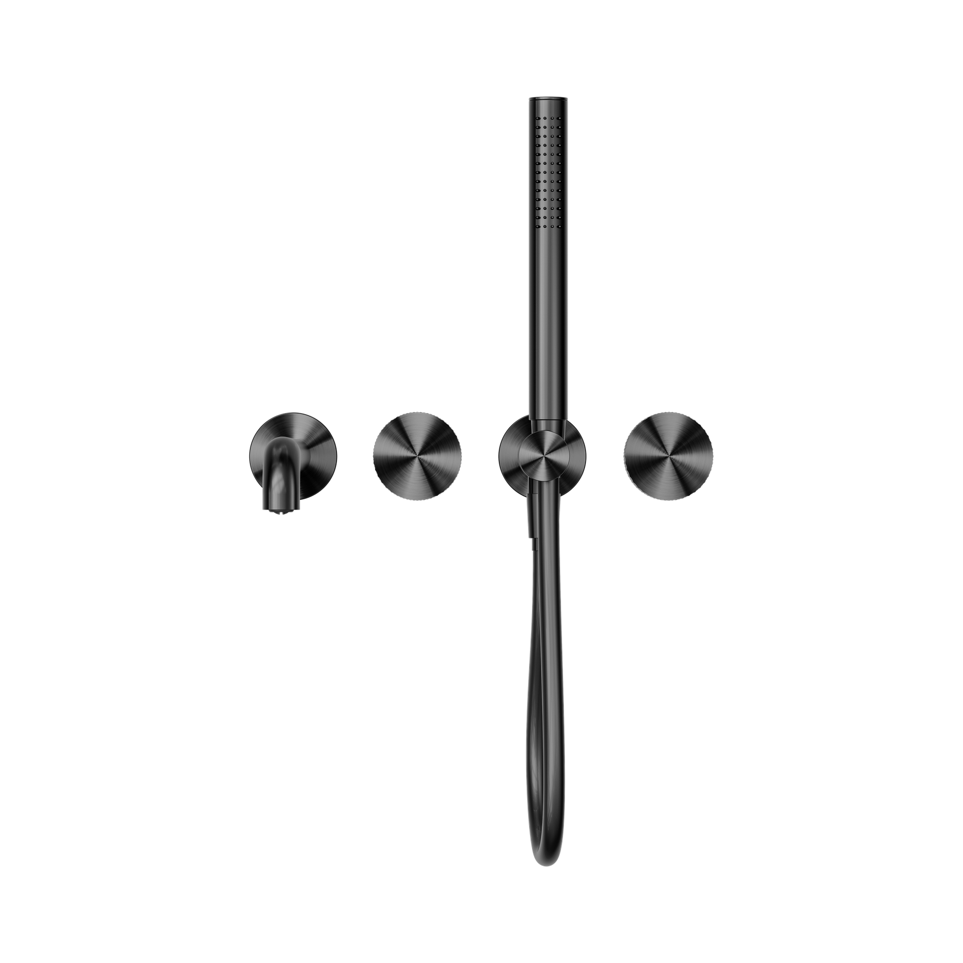 Nero Opal Progressive Shower System Separate Plate With Spout 250mm, Graphite