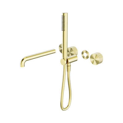 Nero Opal Progressive Shower System Separate Plate With Spout 250mm Trim Kits Only, Brushed Gold
