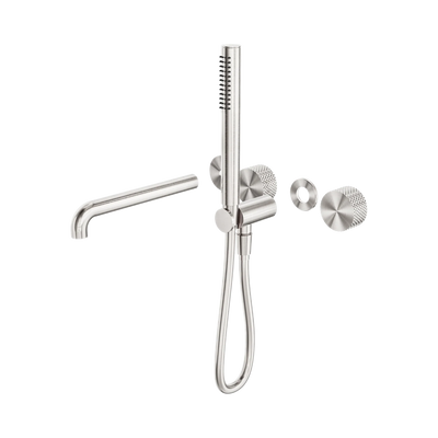 Nero Opal Progressive Shower System Separate Plate With Spout 250mm Trim Kits Only, Brushed Nickel