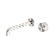 Nero Opal Progressive Wall Basin/Bath Set 230mm, Brushed Nickel