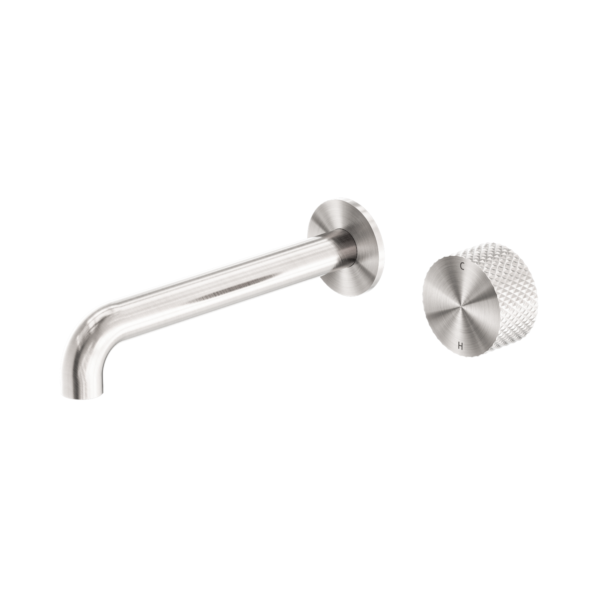 Nero Opal Progressive Wall Basin/Bath Set 260mm, Brushed Nickel
