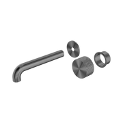 Nero Opal Progressive Wall Basin/Bath Set 185mm Trim Kits Only, Graphite