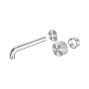 Nero Opal Progressive Wall Basin/Bath Set 260mm Trim Kits Only, Brushed Nickel