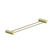 Nero Opal Double Towel Rail 600mm, Brushed Gold