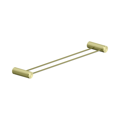 Nero Opal Double Towel Rail 600mm, Brushed Gold