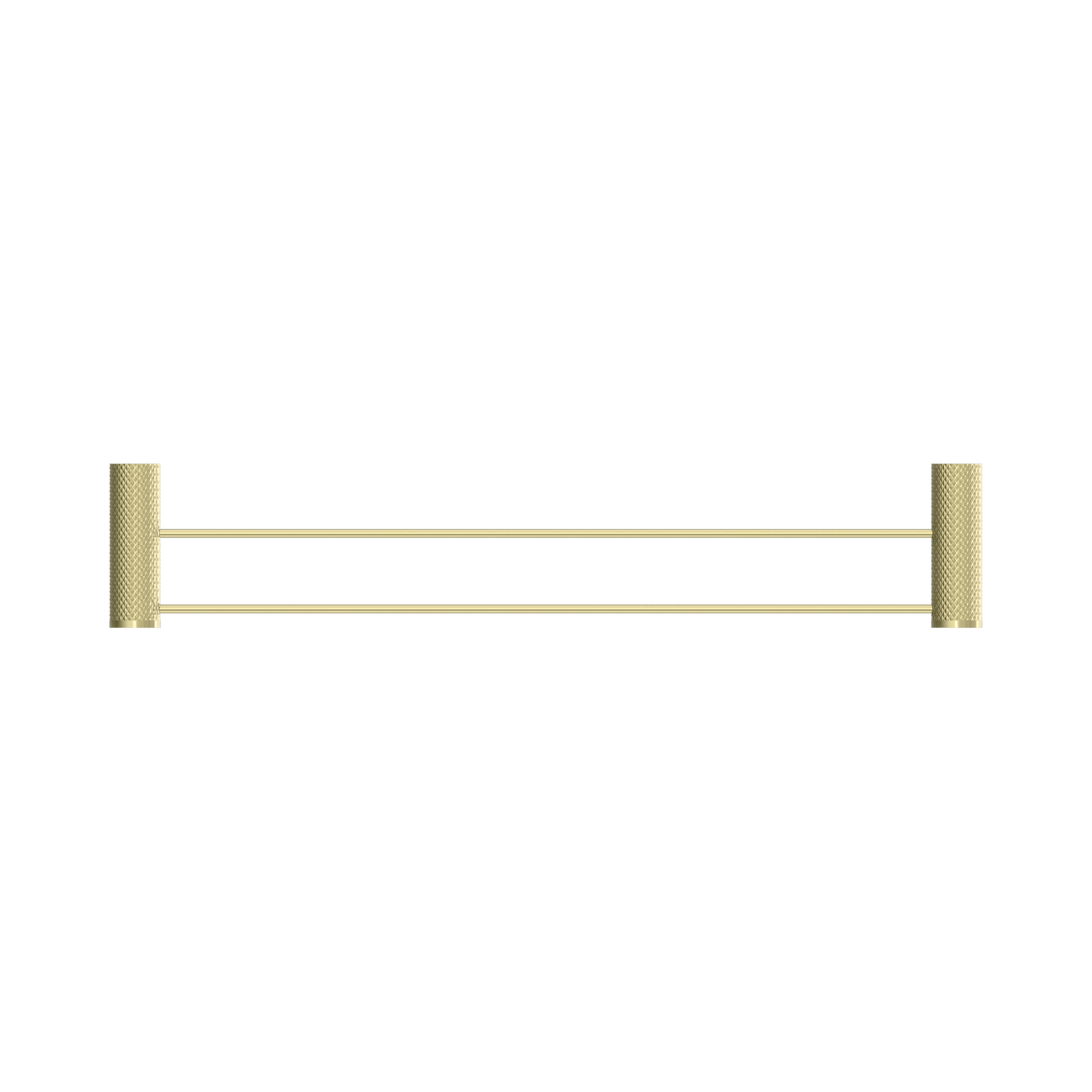 Nero Opal Double Towel Rail 600mm, Brushed Gold