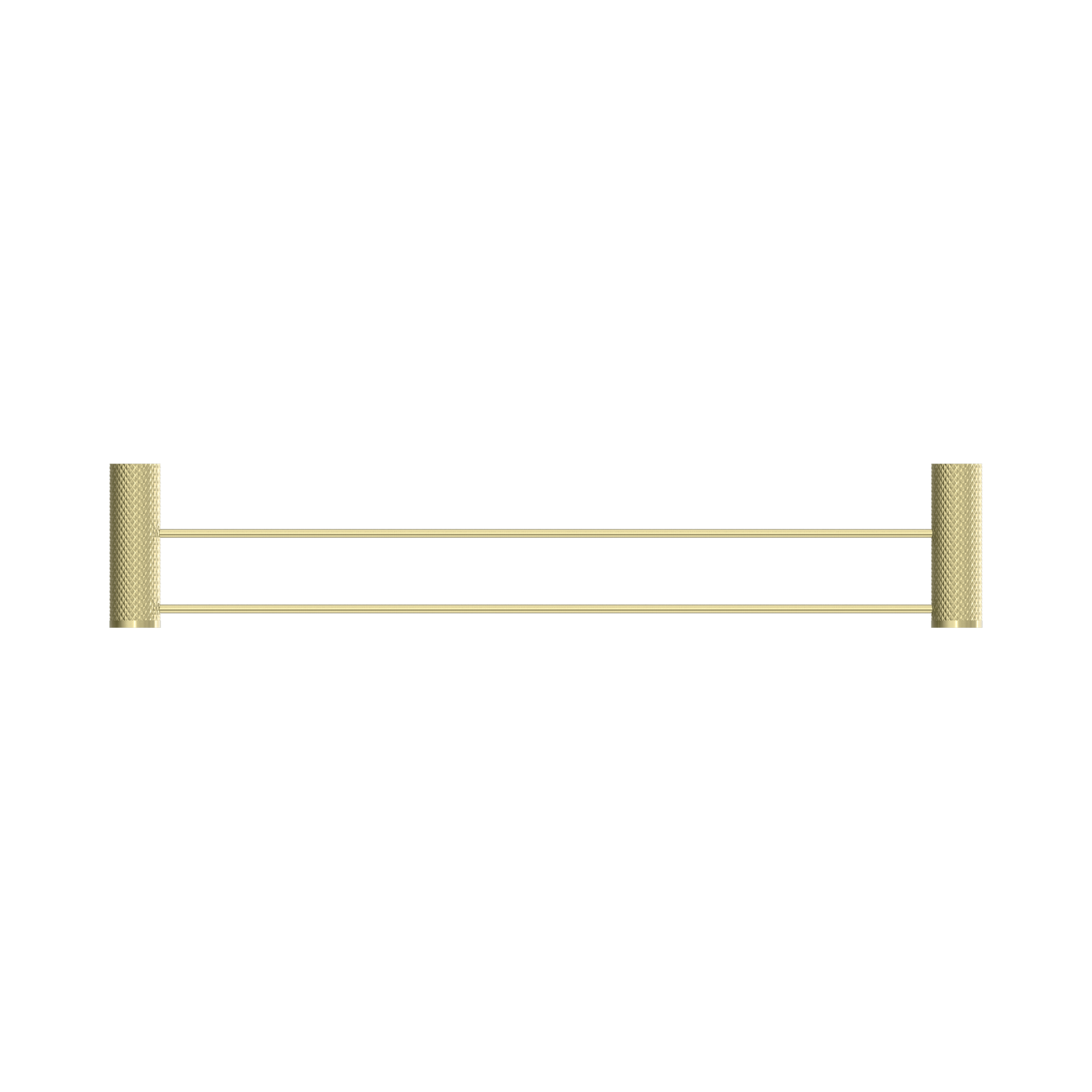 Nero Opal Double Towel Rail 600mm, Brushed Gold
