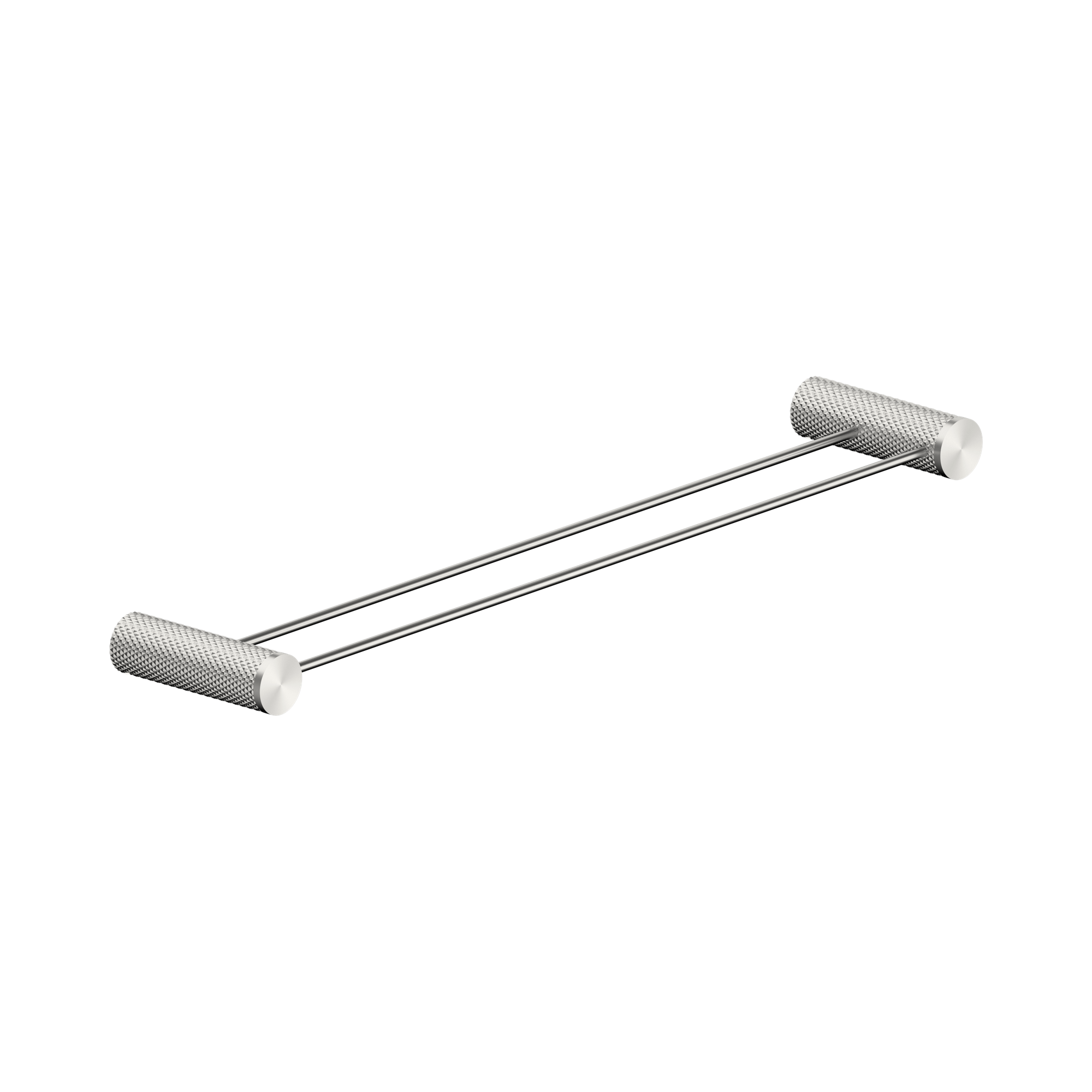Nero Opal Double Towel Rail 600mm, Brushed Nickel