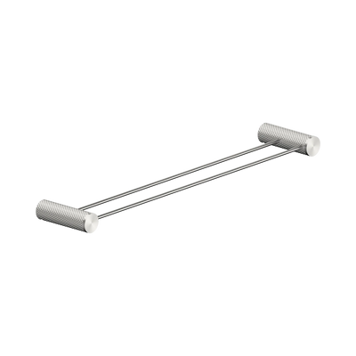 Nero Opal Double Towel Rail 600mm, Brushed Nickel