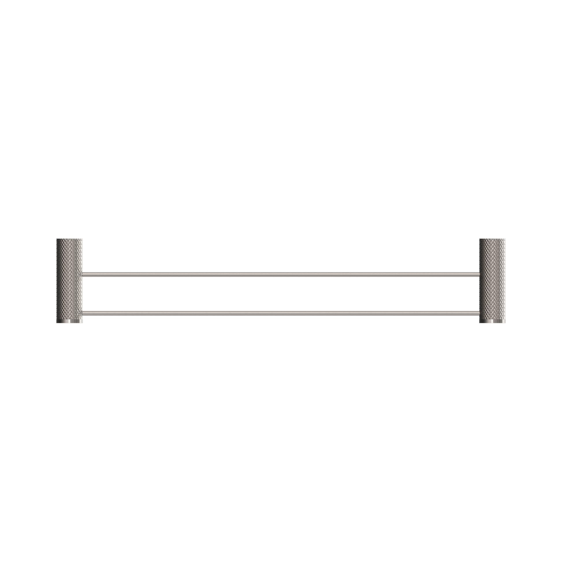 Nero Opal Double Towel Rail 600mm, Brushed Nickel