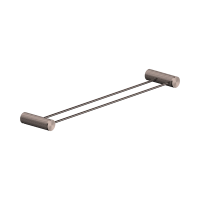 Nero Opal Double Towel Rail 600mm, Brushed Bronze