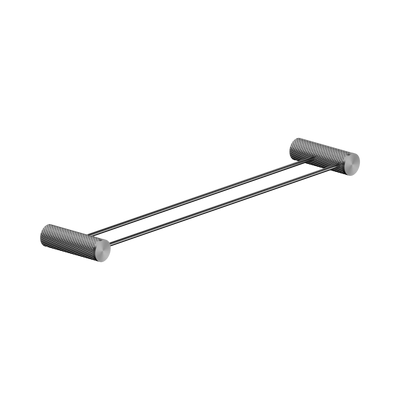 Nero Opal Double Towel Rail 600mm, Graphite
