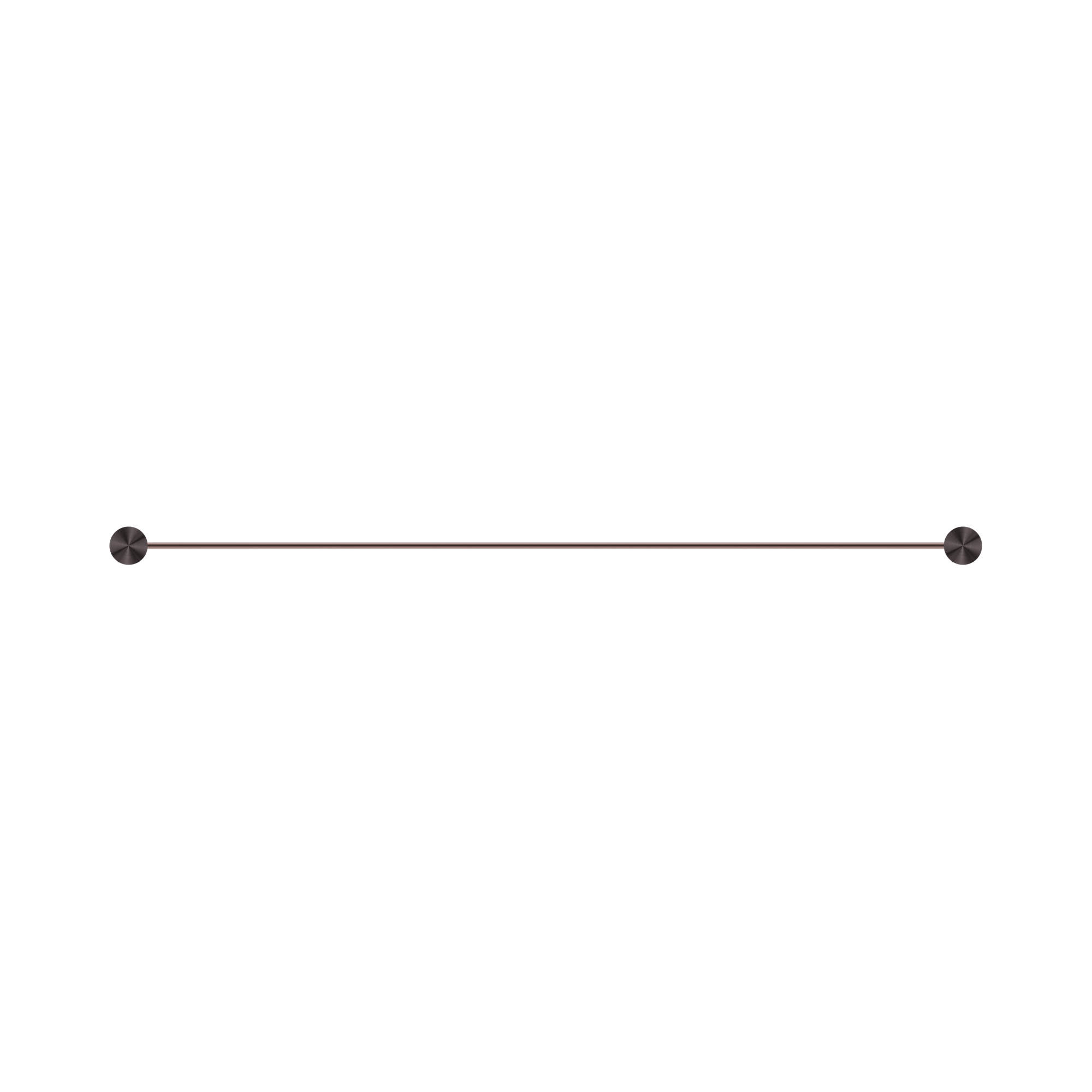 Nero Opal Single Towel Rail 800mm, Brushed Bronze