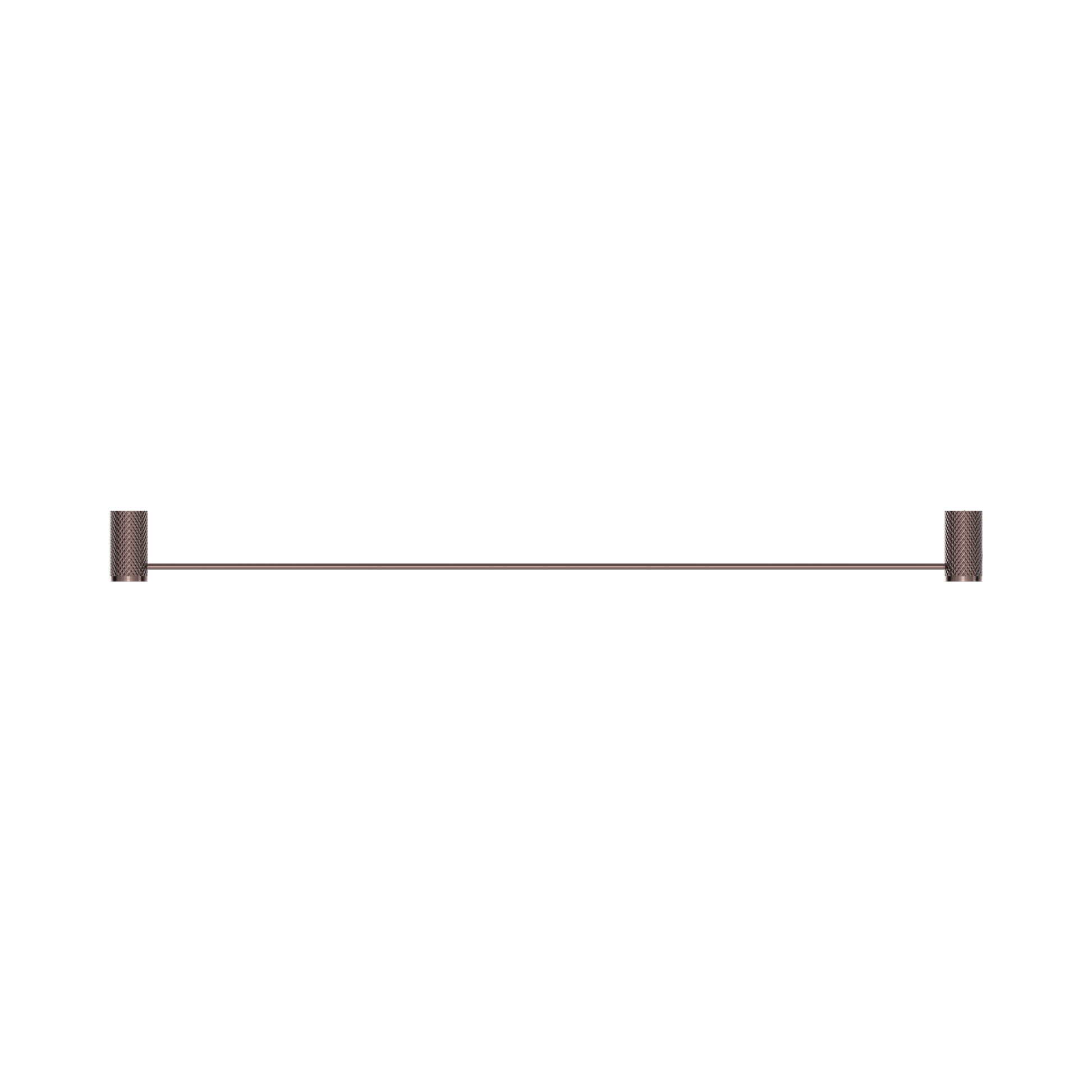 Nero Opal Single Towel Rail 800mm, Brushed Bronze