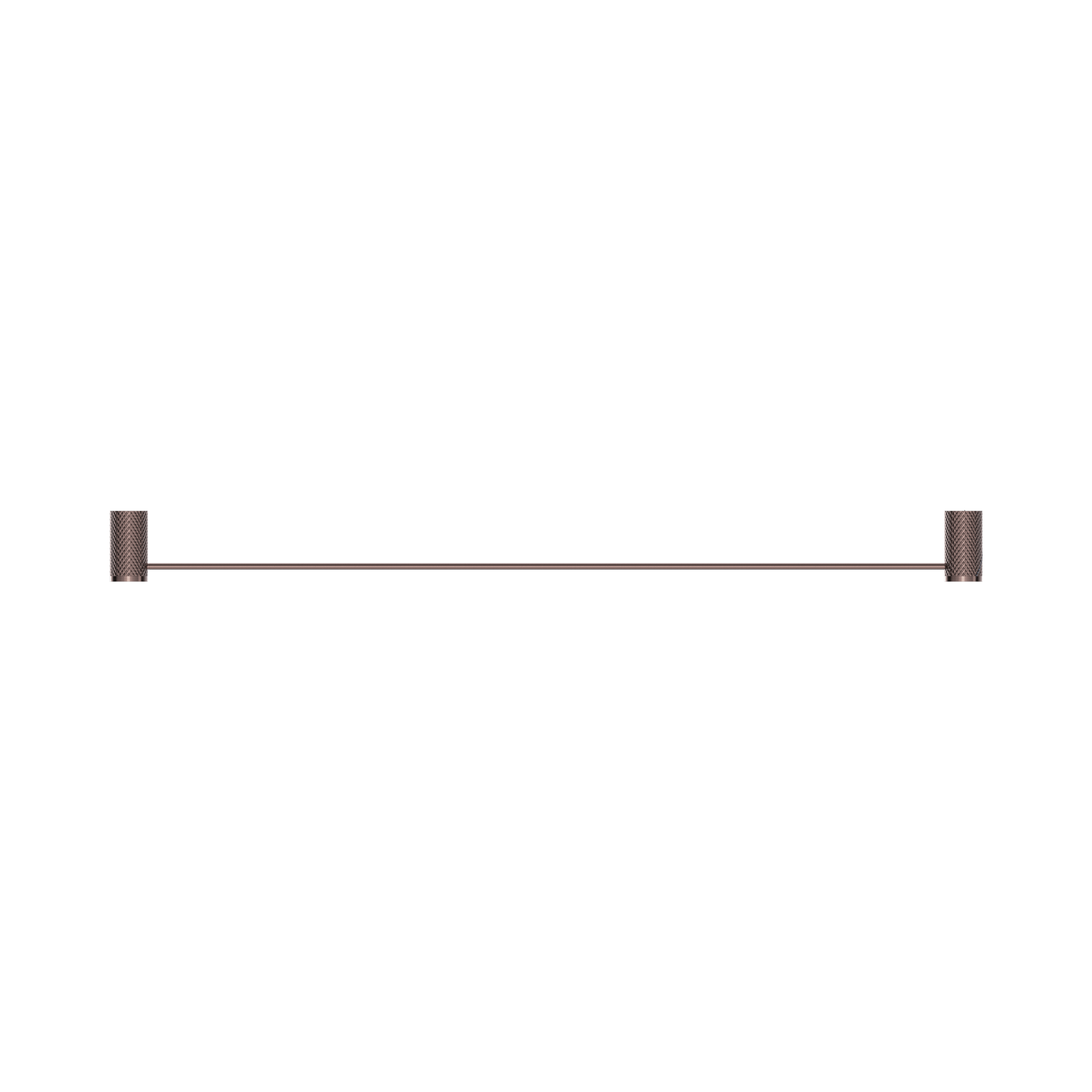 Nero Opal Single Towel Rail 800mm, Brushed Bronze