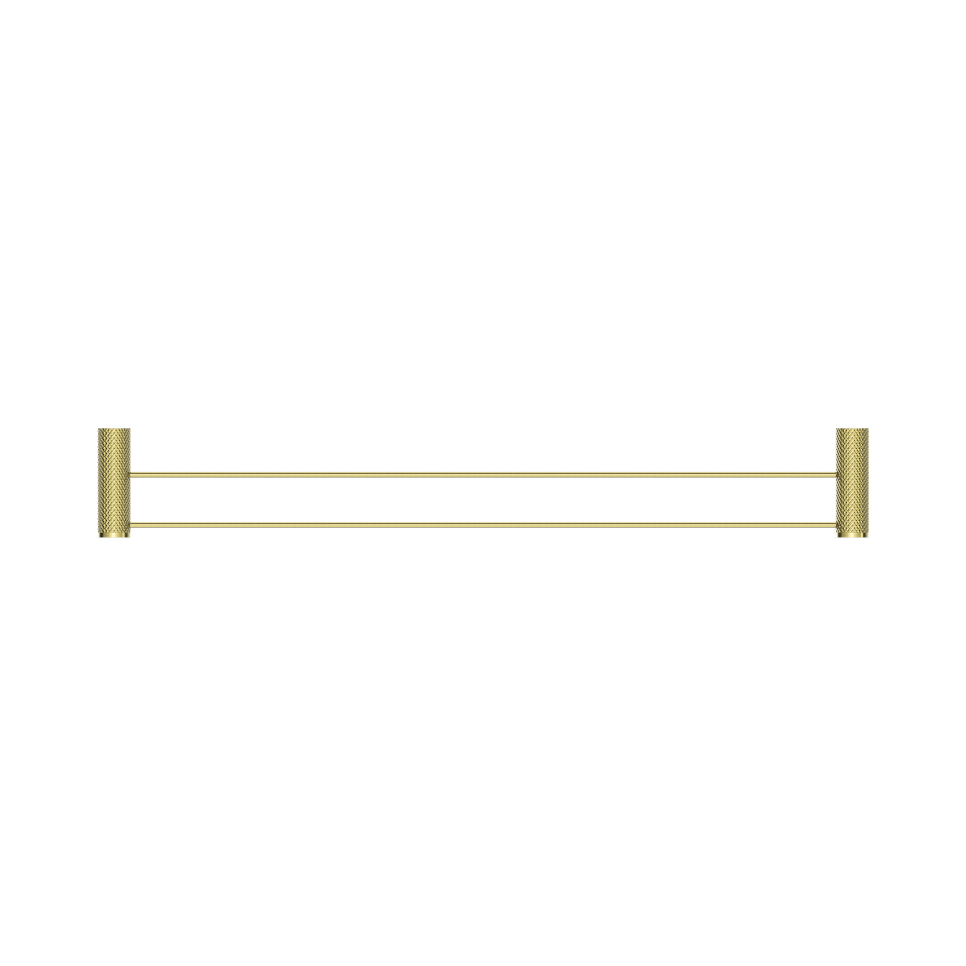 Nero Opal Double Towel Rail 800mm, Brushed Gold