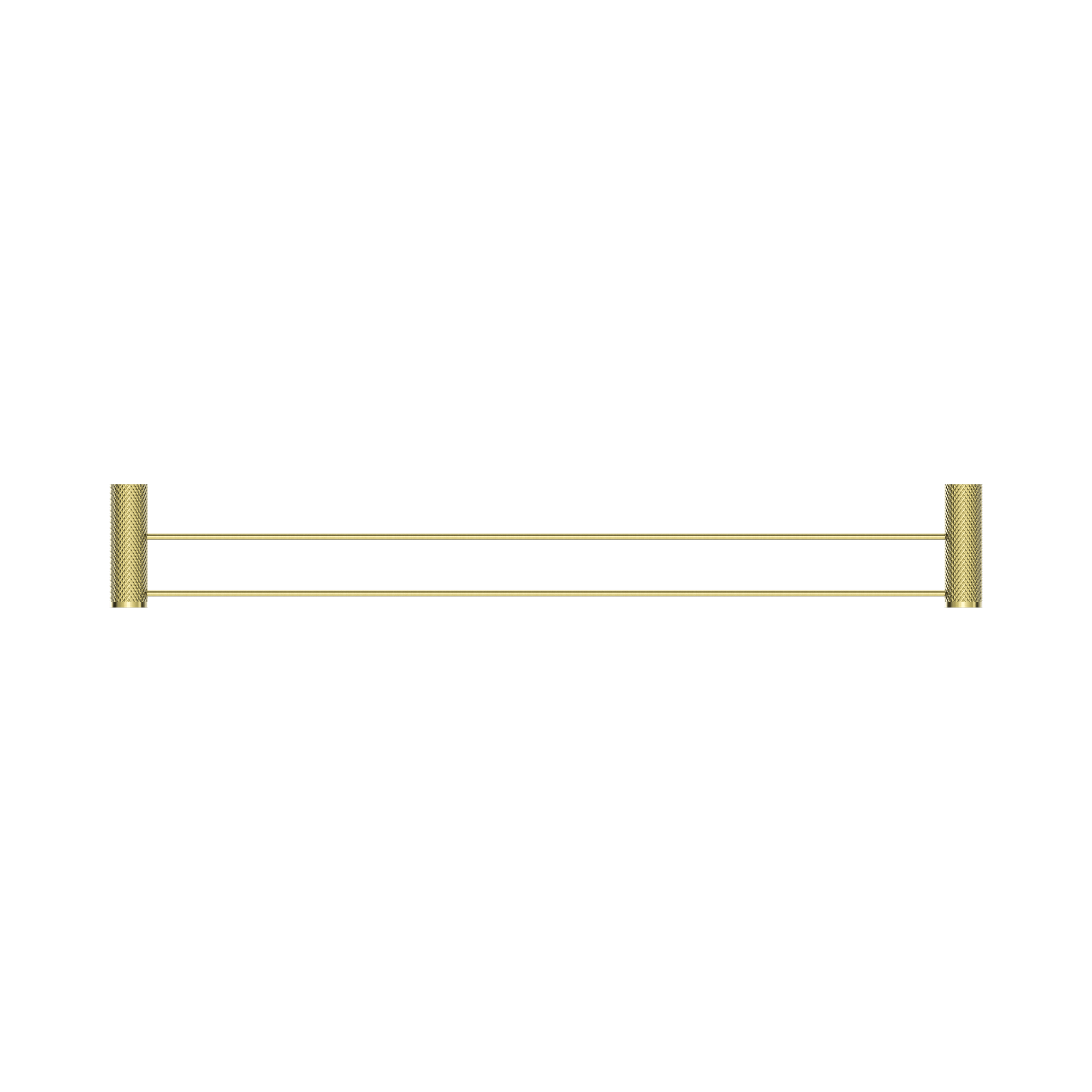 Nero Opal Double Towel Rail 800mm, Brushed Gold