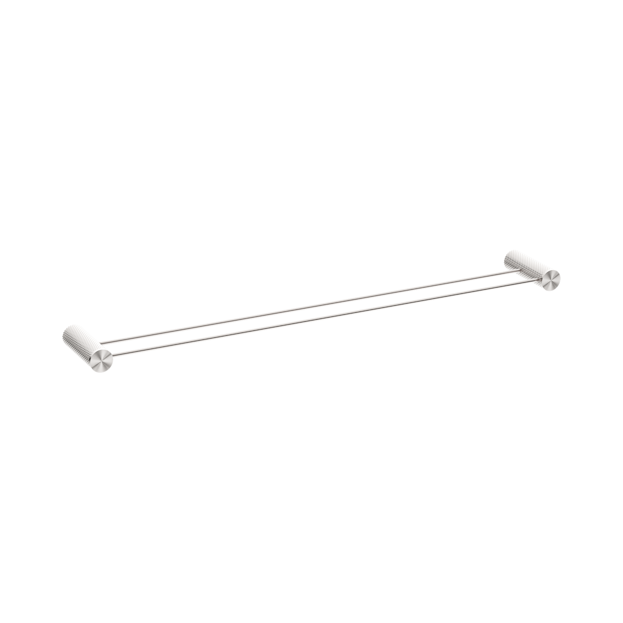 Nero Opal Double Towel Rail 800mm, Brushed Nickel