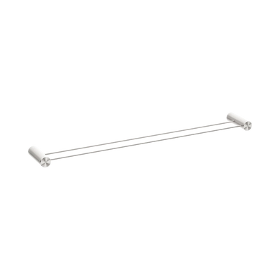 Nero Opal Double Towel Rail 800mm, Brushed Nickel