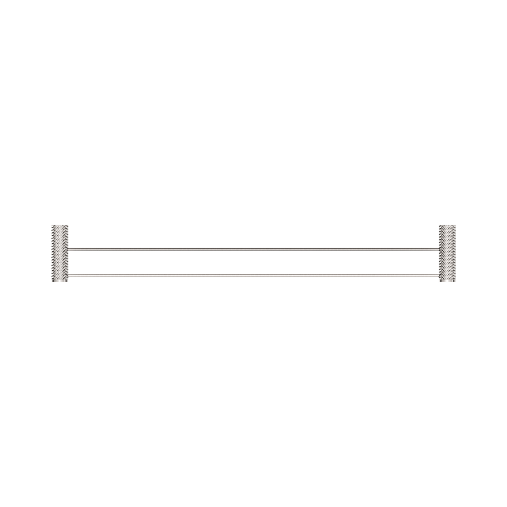 Nero Opal Double Towel Rail 800mm, Brushed Nickel