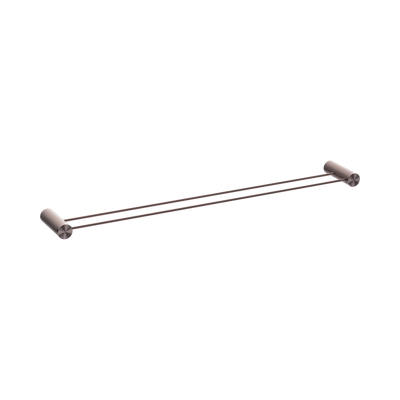 Nero Opal Double Towel Rail 800mm, Brushed Bronze