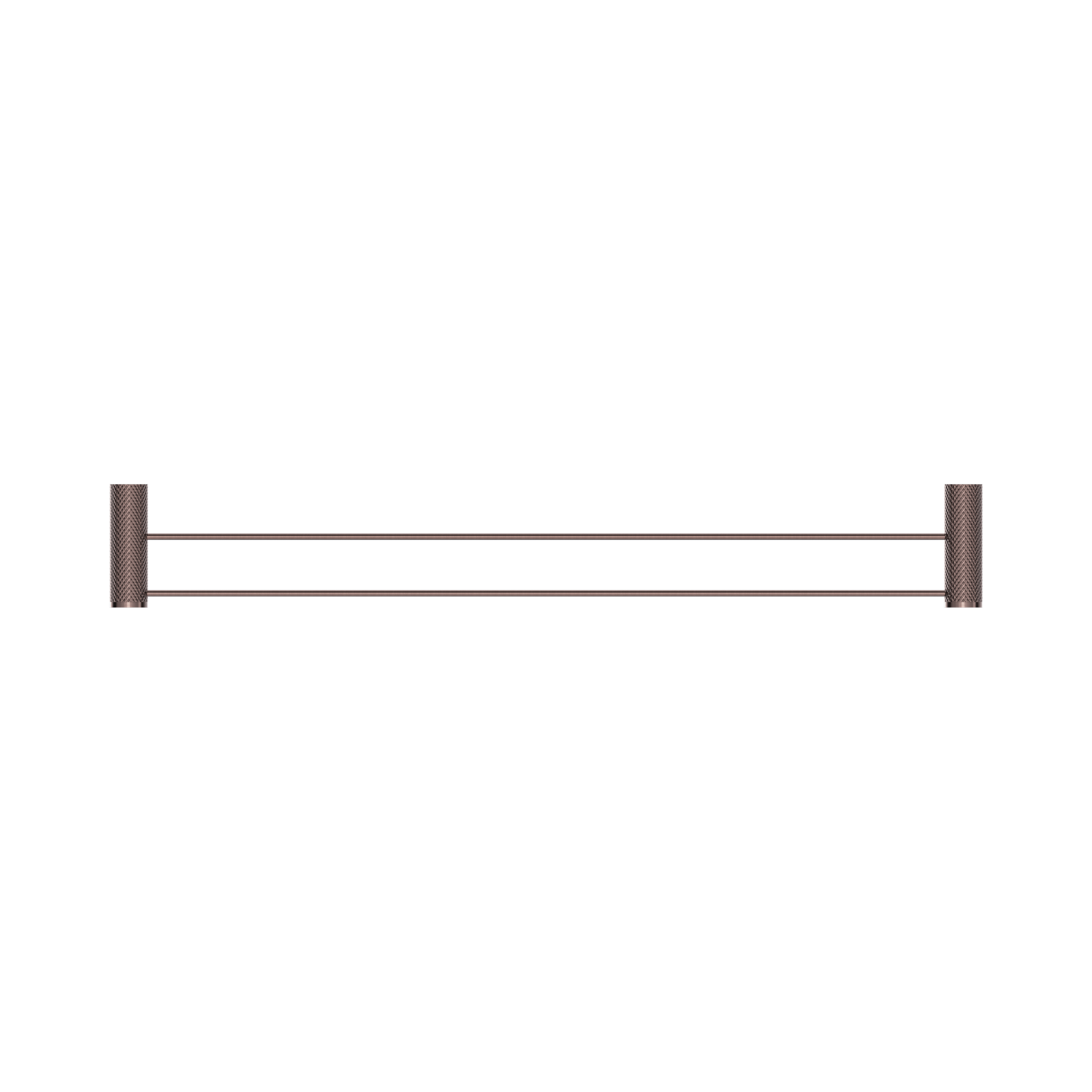 Nero Opal Double Towel Rail 800mm, Brushed Bronze