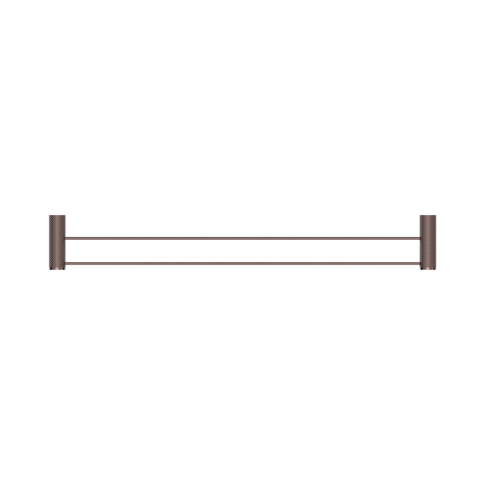 Nero Opal Double Towel Rail 800mm, Brushed Bronze