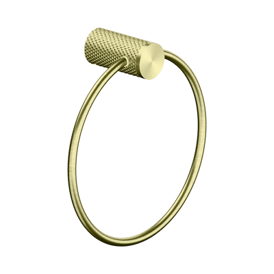 Nero Opal Towel Ring, Brushed Gold