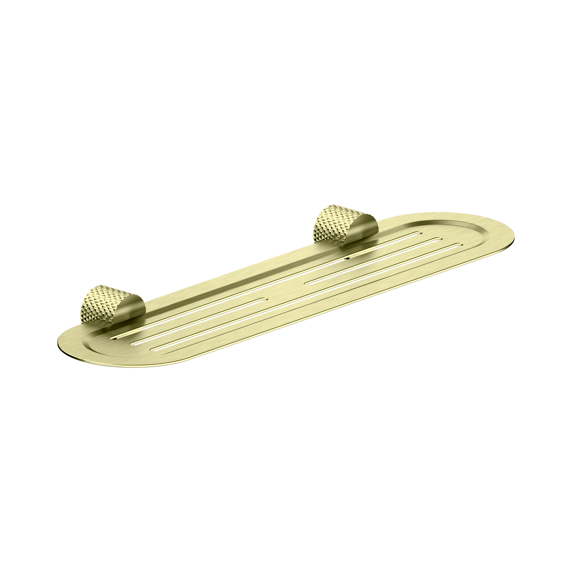 Nero Opal Metal Shower Shelf, Brushed Gold