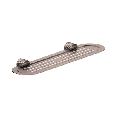 Nero Opal Metal Shower Shelf, Brushed Bronze