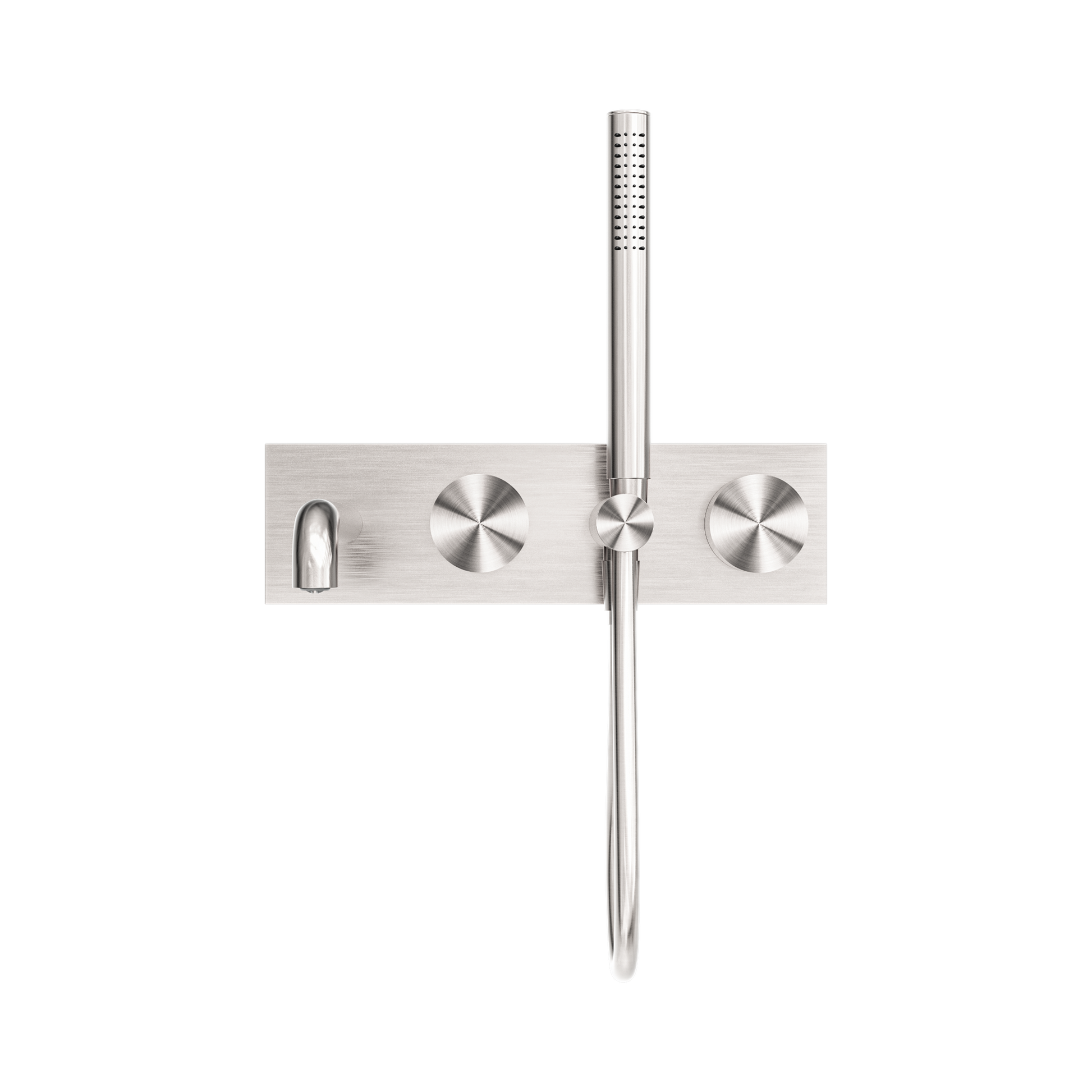 Nero Kara Progressive Shower System With Spout 230mm, Brushed Nickel