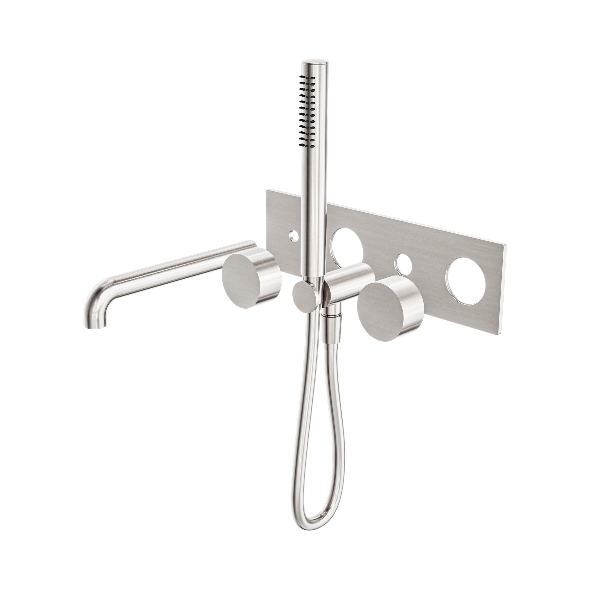 Nero Kara Progressive Shower System With Spout 230mm Trim Kits Only, Brushed Nickel