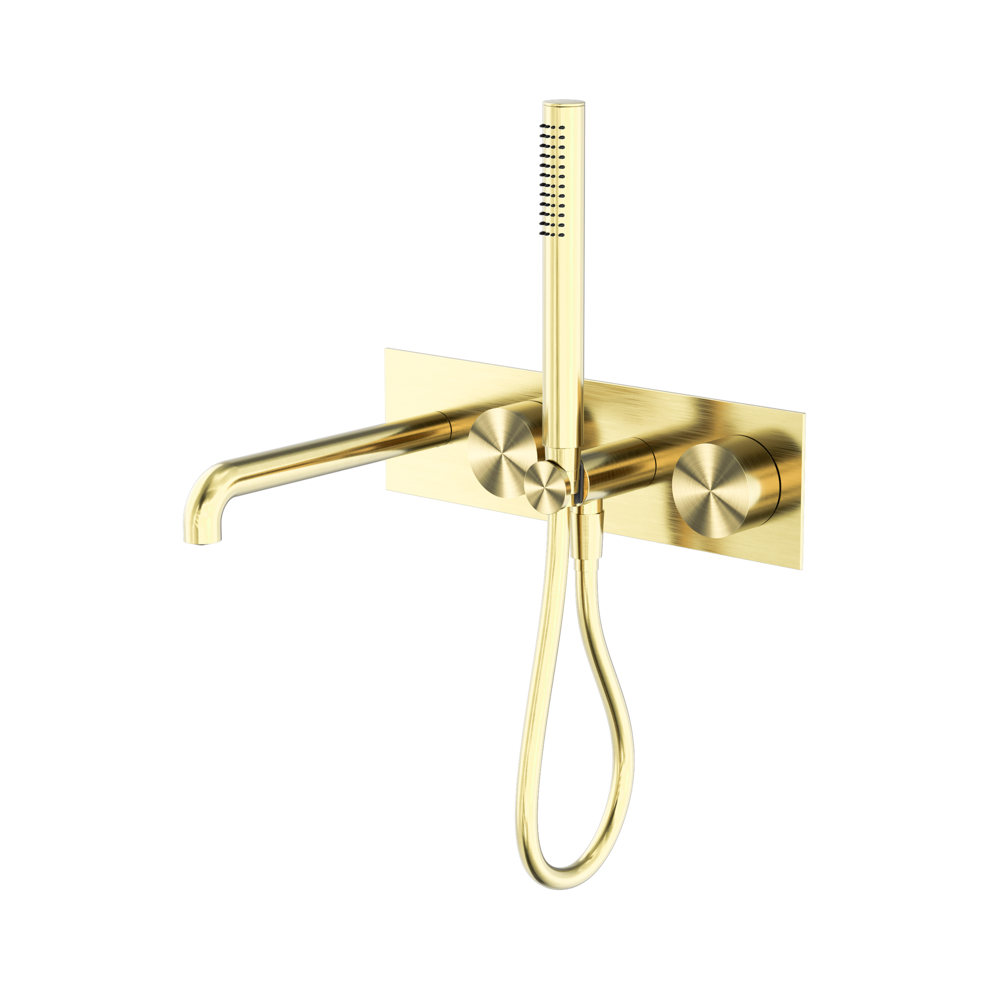 Nero Kara Progressive Shower System With Spout 250mm, Brushed Gold