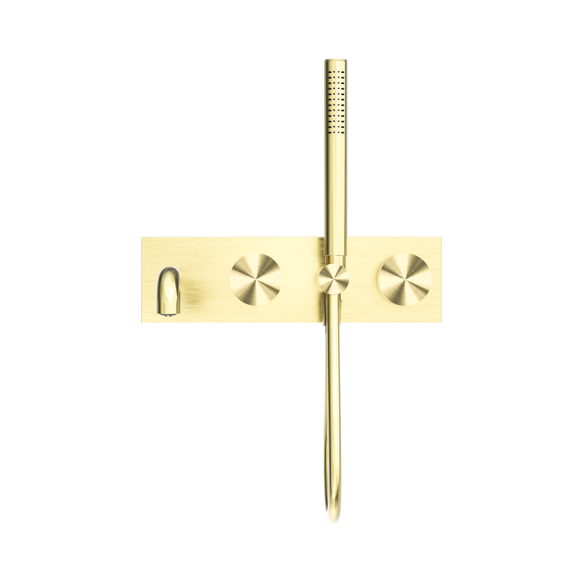 Nero Kara Progressive Shower System With Spout 250mm, Brushed Gold