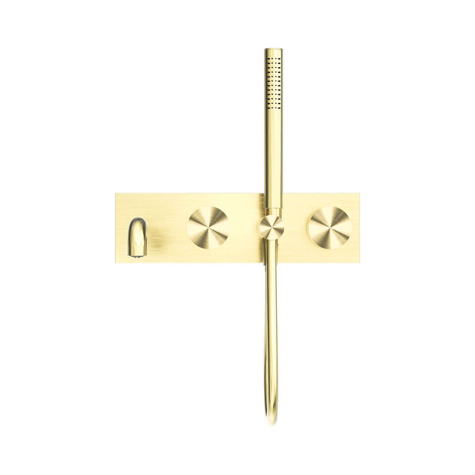 Nero Kara Progressive Shower System With Spout 250mm, Brushed Gold
