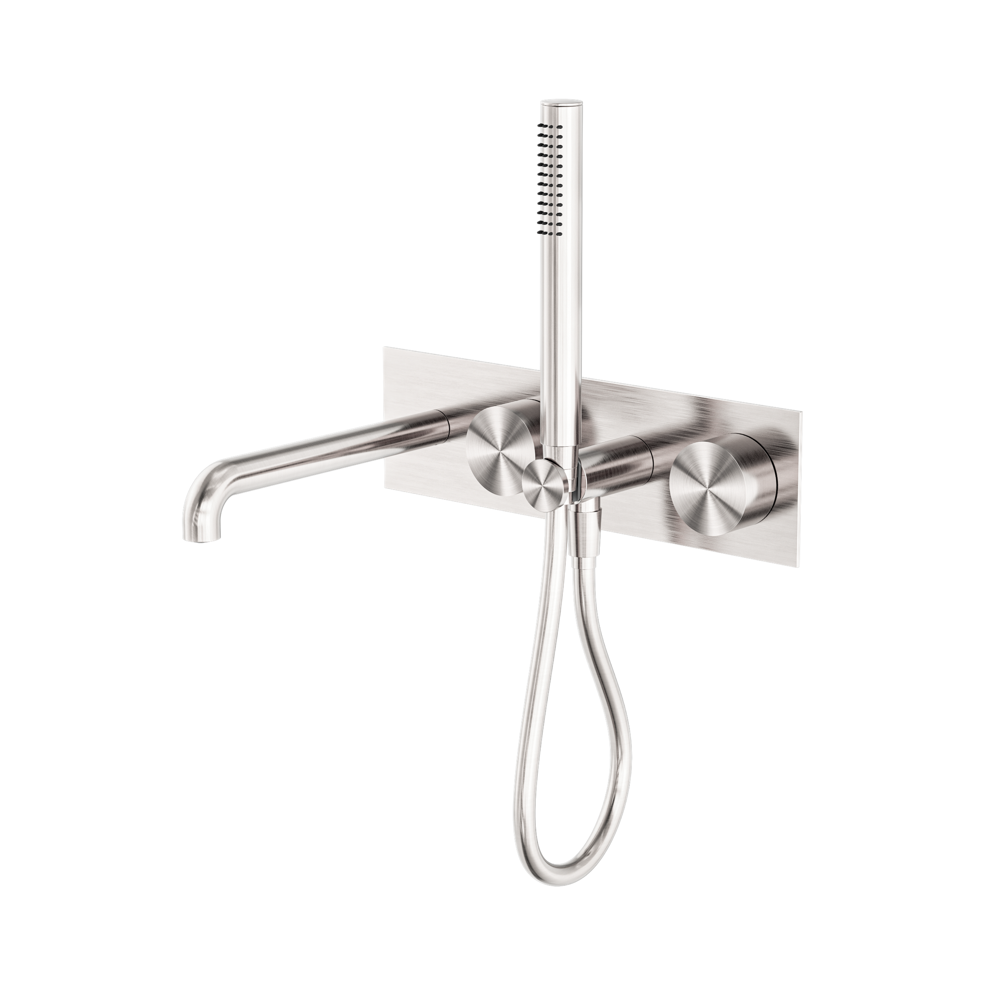 Nero Kara Progressive Shower System With Spout 250mm, Brushed Nickel