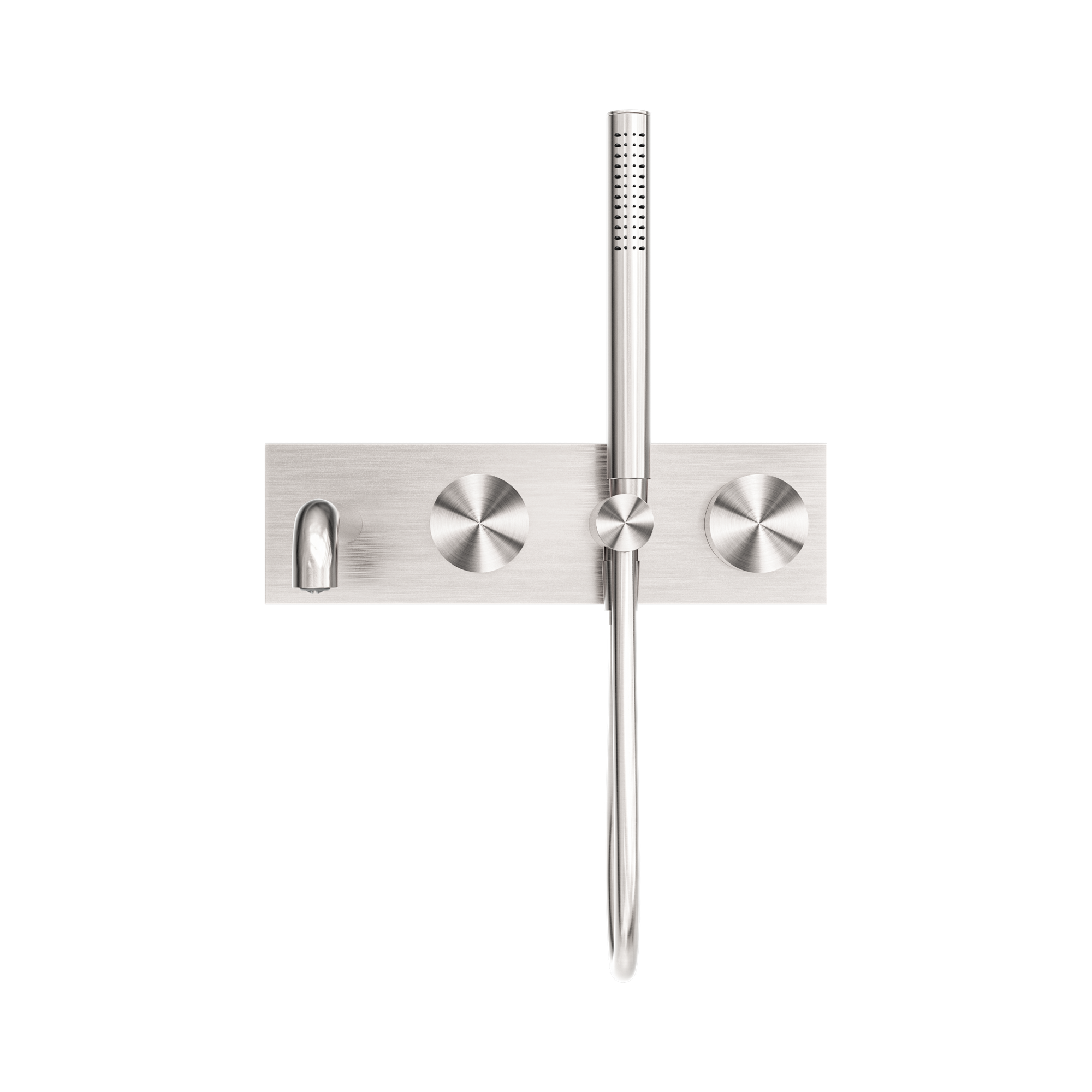 Nero Kara Progressive Shower System With Spout 250mm, Brushed Nickel