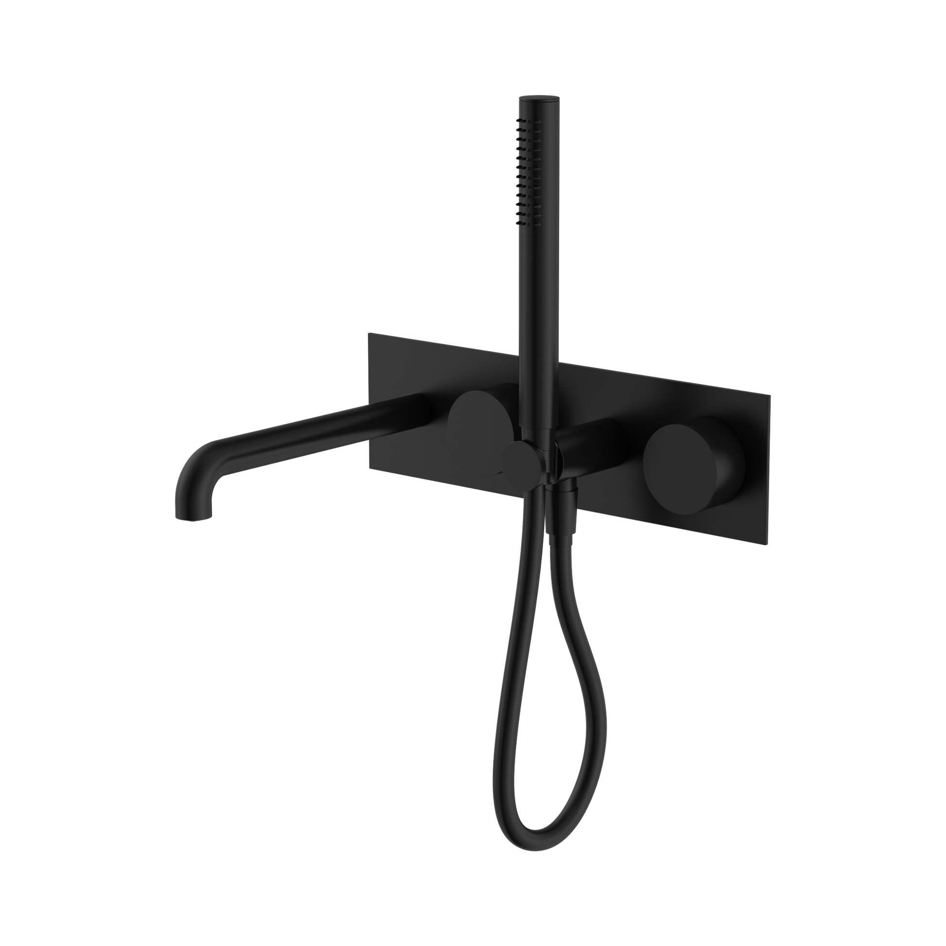 Nero Kara Progressive Shower System With Spout 250mm, Matte Black