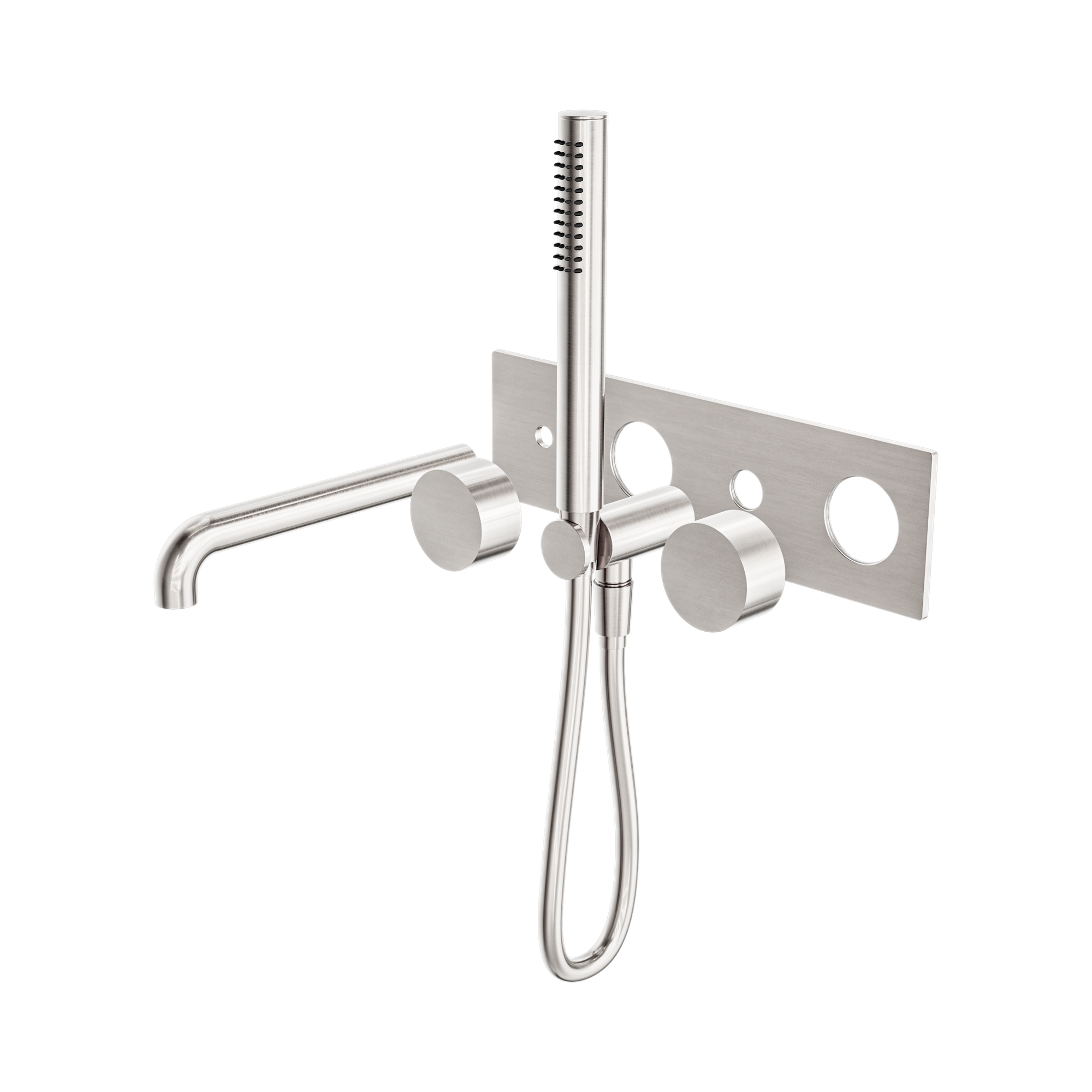 Nero Kara Progressive Shower System With Spout 250mm Trim Kits Only, Brushed Nickel
