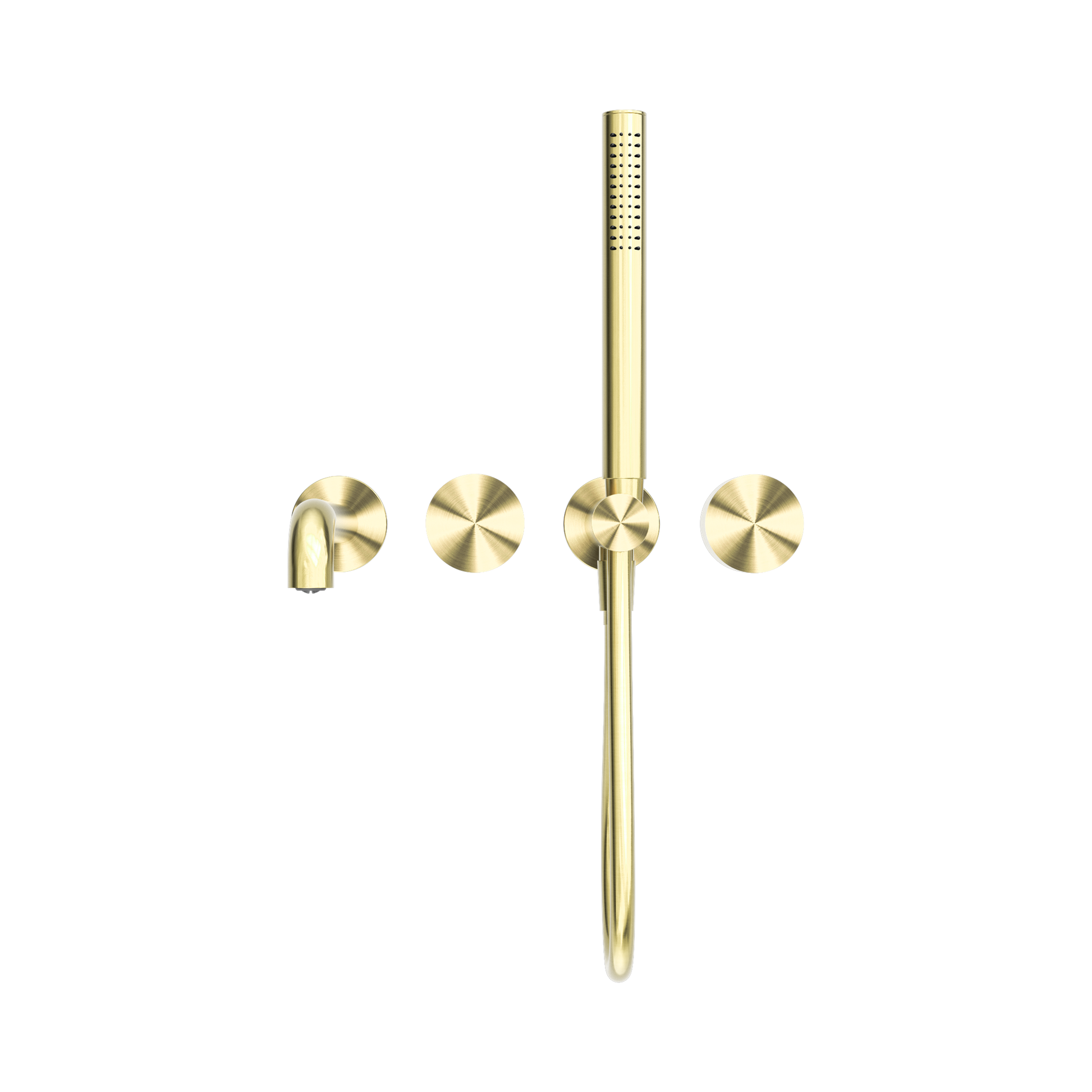 Nero Kara Progressive Shower System Separate Plate With Spout 230mm, Brushed Gold